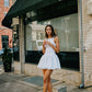 Noelle Bubble Mini dress in White