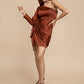 Single Shoulder Draped Dress