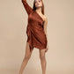 Single Shoulder Draped Dress