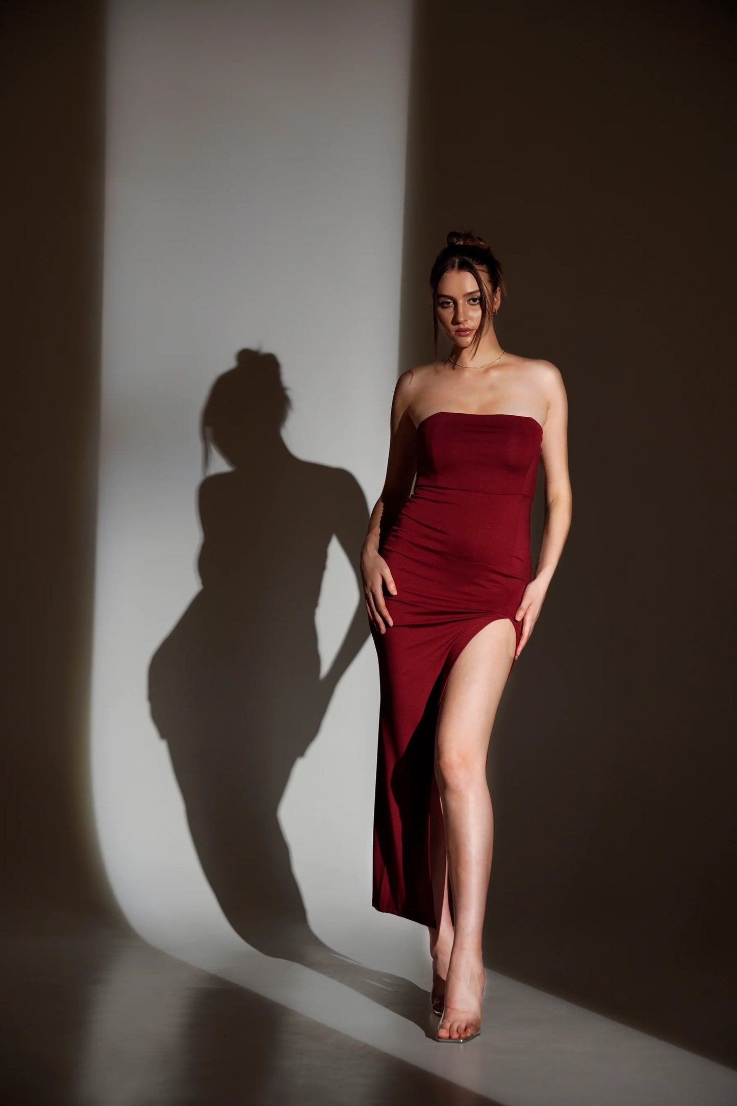 RACHEL Maxi Split Front Dress