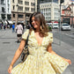 Yellow Flower Mini Dress
