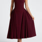 Pavlina Midi Dress in Maroon