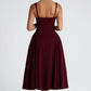 Pavlina Midi Dress in Maroon