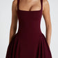 Pavlina Midi Dress in Maroon