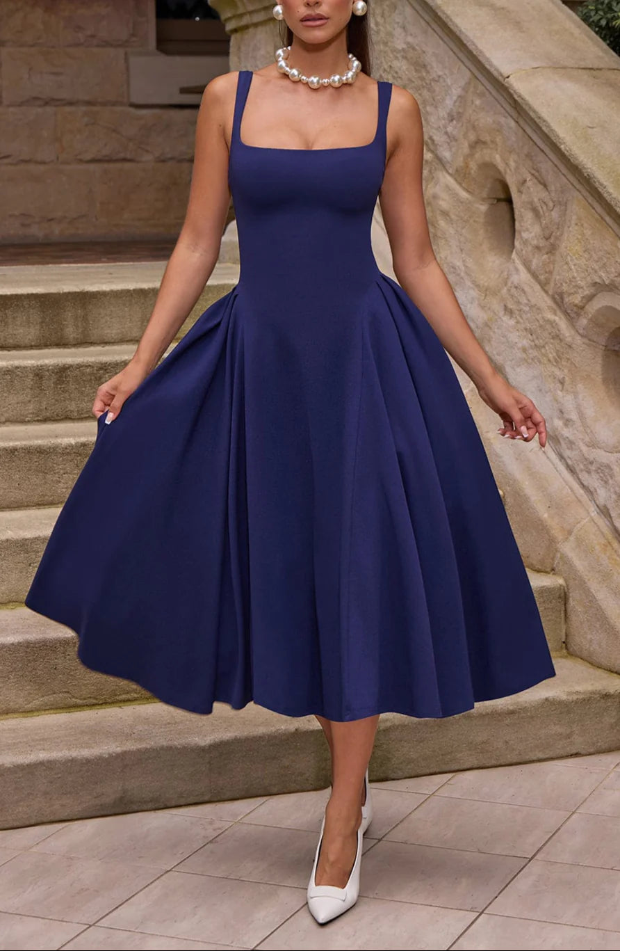Pavlina Midi Dress in Maroon