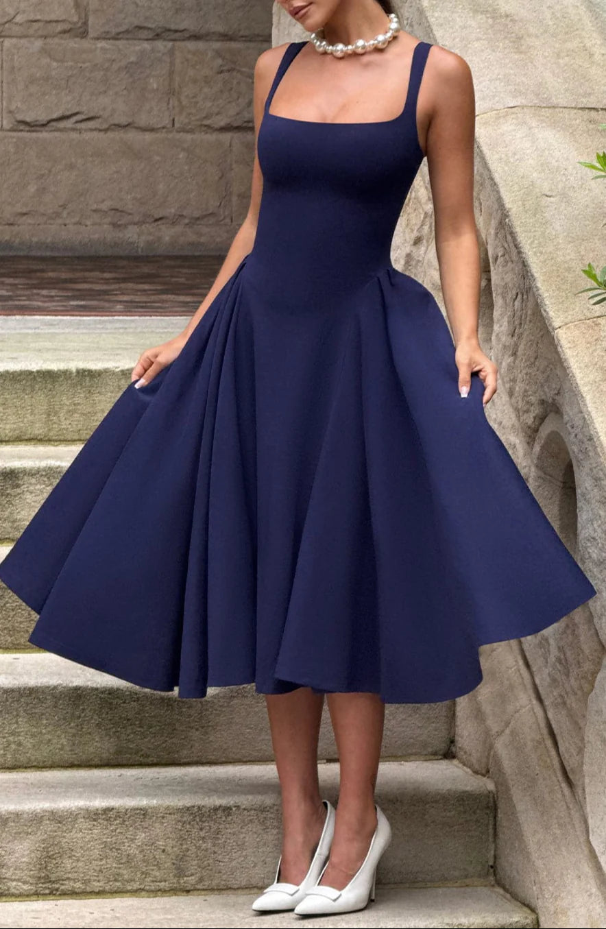 Pavlina Midi Dress in Maroon