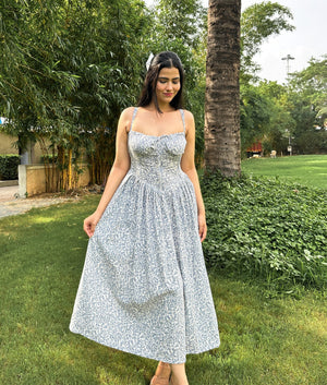 Flowery Filigree Corset Dress