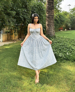 Flowery Filigree Corset Dress