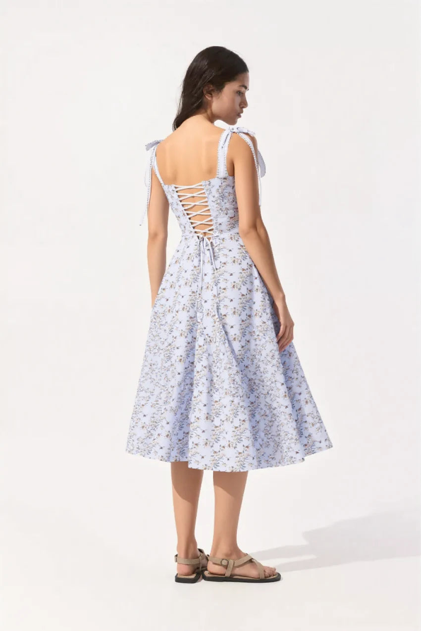 Grace midi Sundress in Blue